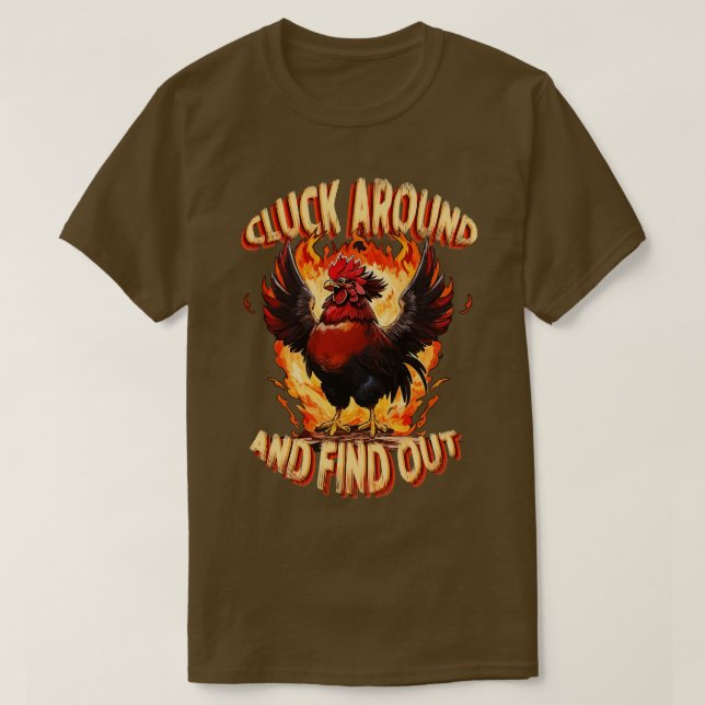 Camiseta Alarma y descubre el gallo de Feisty engullido (Diseño del anverso)