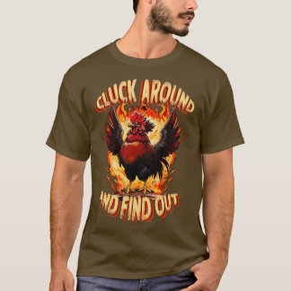 Camiseta Alarma y descubre el gallo de Feisty engullido