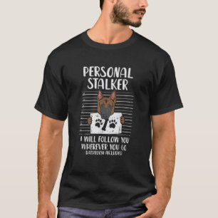 Camiseta Alarmante personal pastor alemán gracioso perro M