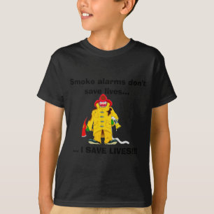 Camiseta Alarmas de humo de bomberos No salvan vidas