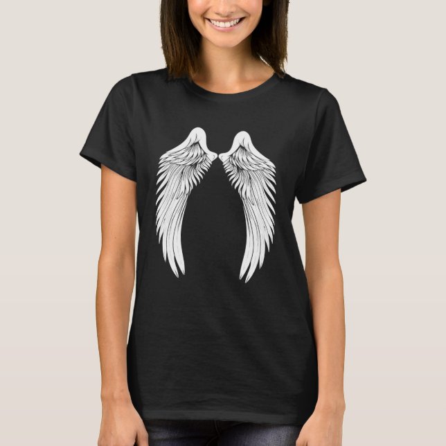Camiseta Alas Ángel Blanco Atrás (Anverso)