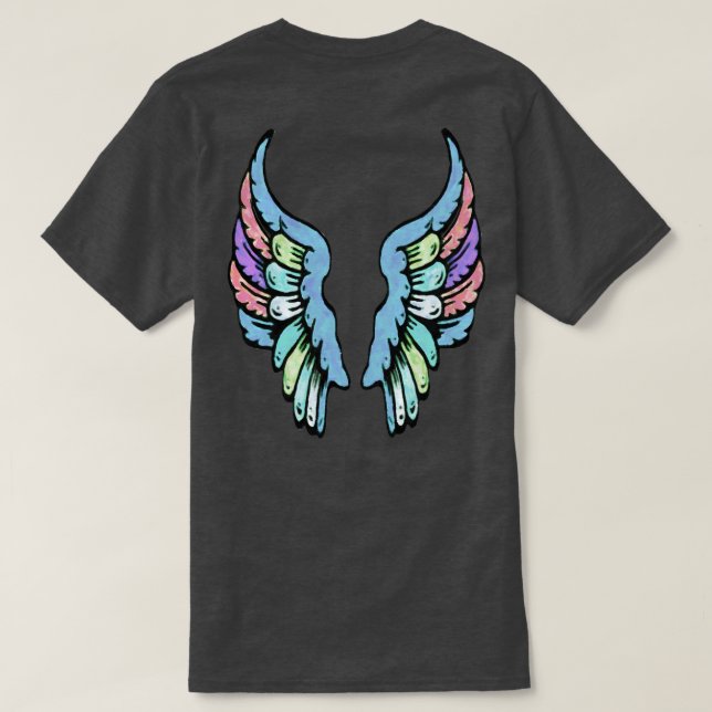 Camiseta Alas Ángel Pintadas (Reverso del diseño)