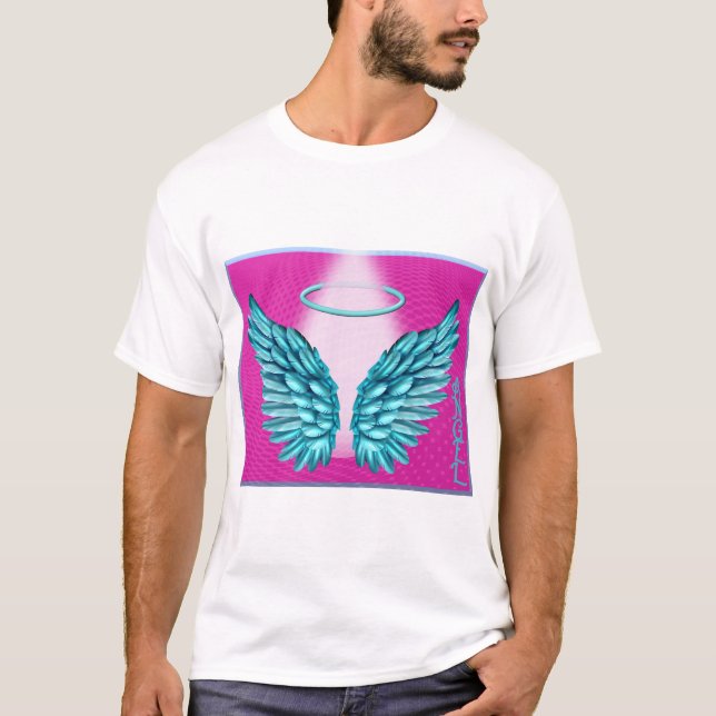 Camiseta "Alas angélicas e Halo soñadas" (Anverso)