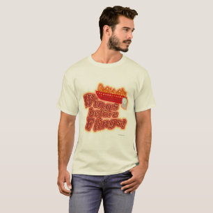 Camiseta Alas antes del eslogan del humor para burlarse del