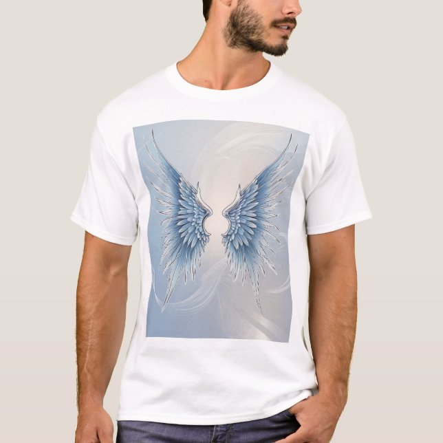 Camiseta Alas azules etéreas celestiales (Anverso)