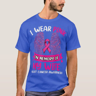 Camiseta Alas Cáncer De Mama, Uso El Rosa En Memoria De Mi