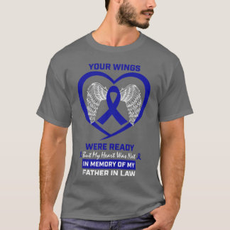 Camiseta Alas Cardíacas Memoria Del Padre En El Cáncer De C