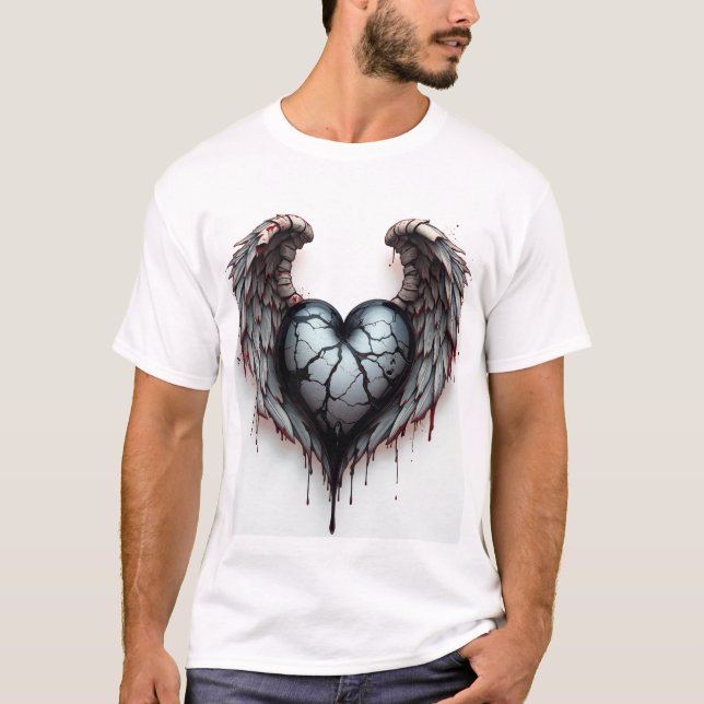 Camiseta alas de amor oscuras (Anverso)