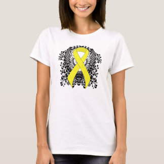 Camiseta Alas de ángel de la cinta amarilla de la concienci