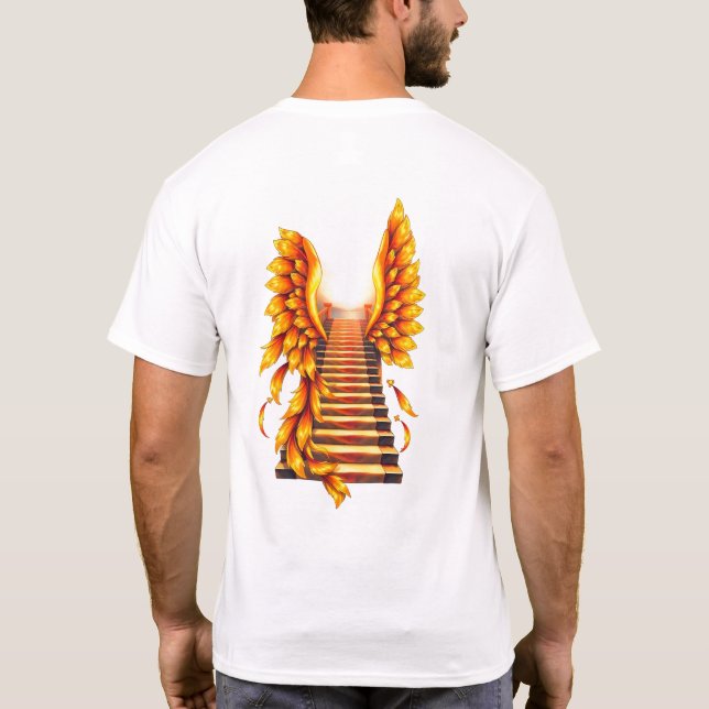 Camiseta alas de ángel para el Día de los Padres (Reverso)