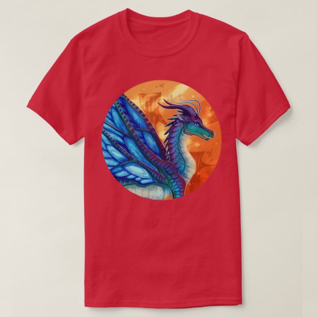 Camiseta Alas de azul de fuego (Diseño del anverso)