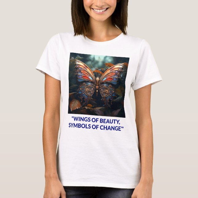 Camiseta Alas de belleza, símbolos de cambio (Anverso)
