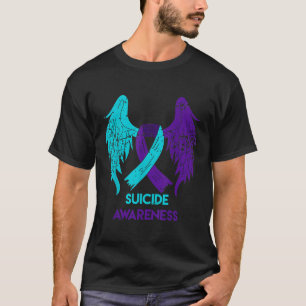 Camiseta Alas De Camisas De Sensibilización Suicida Y Cinta