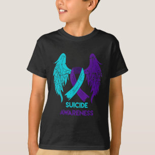 Camiseta Alas De Camisas De Sensibilización Suicida Y Cinta