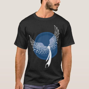 Camiseta Alas de Castiel con corbata en blanco