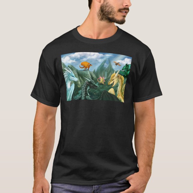 Camiseta Alas de Fuego - Bienvenidos al Poster Jade Mountai (Anverso)