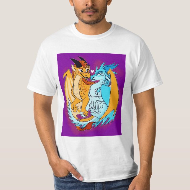 Camiseta Alas de Fuego pareja ama lindo (Anverso)