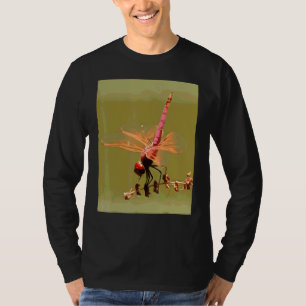 Camiseta Alas de gotas violeta rojo brillante aisladas sobr