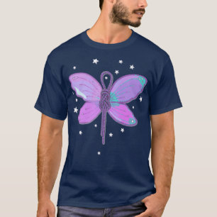 Camiseta Alas de hadas Púrpura Rope Knot Cute Climbing Fey 
