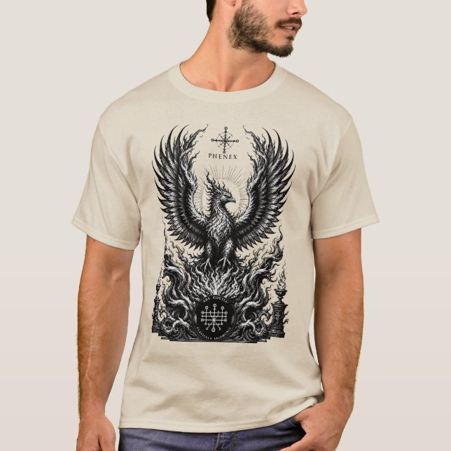 Camiseta Alas de Infierno: El Despertar del Phenex (Anverso)