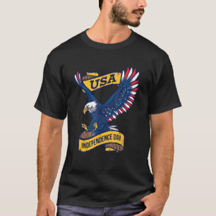 Camiseta Alas de la Bandera Americana Águila 4 de julio Hom