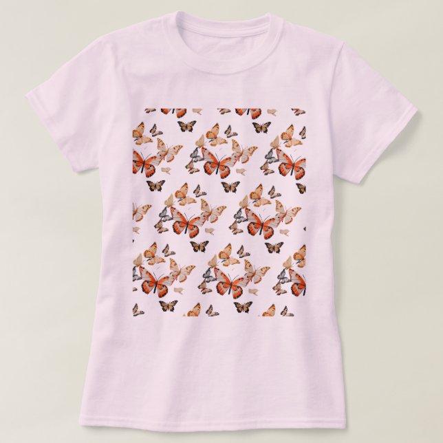 Camiseta Alas de la belleza: mariposa de mujeres imprime ca (Diseño del anverso)