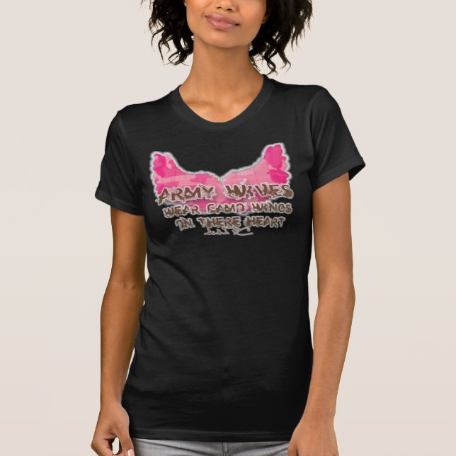 Camiseta Alas de la esposa del ejército (Anverso)