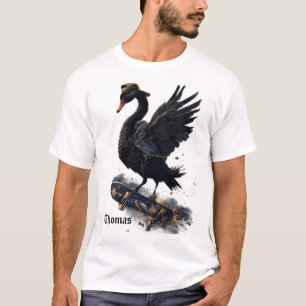 Camiseta Alas de la libertad el cisne negro en el patinaje.
