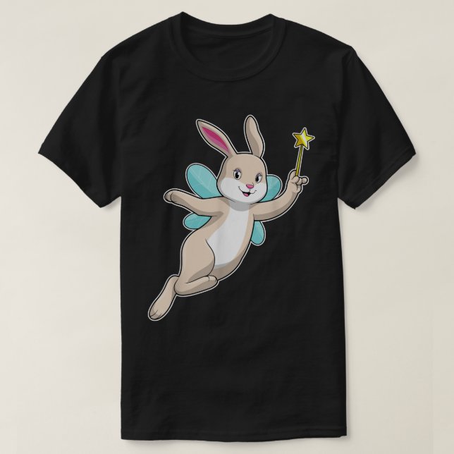 Camiseta Alas de la varita mágica del conejo Fairy (Diseño del anverso)