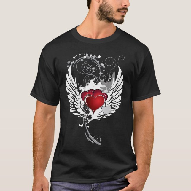 Camiseta Alas de los corazones del Grunge (Anverso)