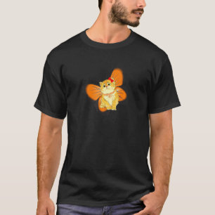 Camiseta Alas de Mariposa Monarca en Gatito Naranja Adorabl