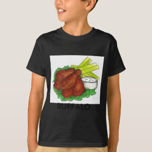 Camiseta Alas de pollo Buffalo Ny Nueva York BBQ picante Ap