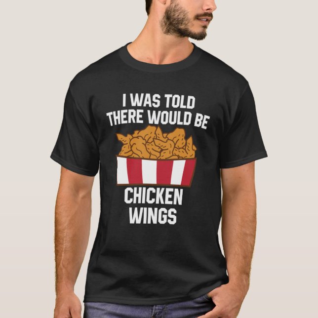 Camiseta Alas de pollo Cita Ala caliente Comida rápida Wi-F (Anverso)