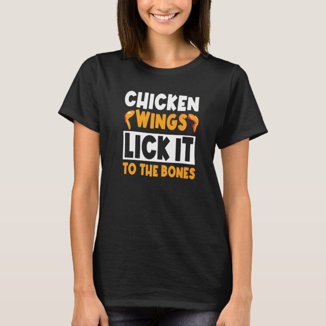 Camiseta Alas de Pollo Comida Frita Rápida Frita Búfalo (Anverso)