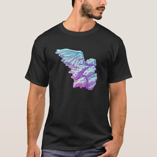 Camiseta Alas de pollo con estética de vaporwave de ensueño (Anverso)