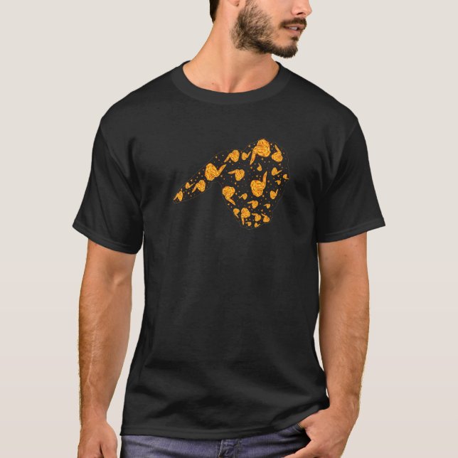 Camiseta Alas de pollo de comida como amante de las alas de (Anverso)