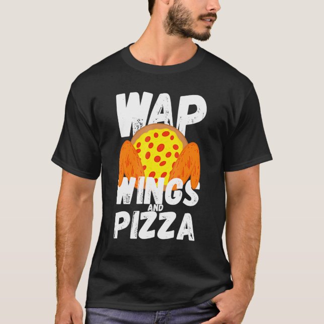 Camiseta Alas De Pollo De Comida Y Basura De Pizza (Anverso)