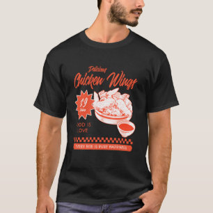 Camiseta Alas de pollo deliciosas (Declaración de comida y