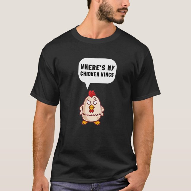 Camiseta Alas De Pollo Fritas De Pollo Y Nuggets De Pollo B (Anverso)