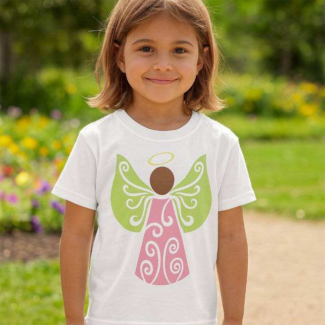 Camiseta Alas De Swirl Verde Ángel Rosa Decorativas Espirit (Subido por el creador)