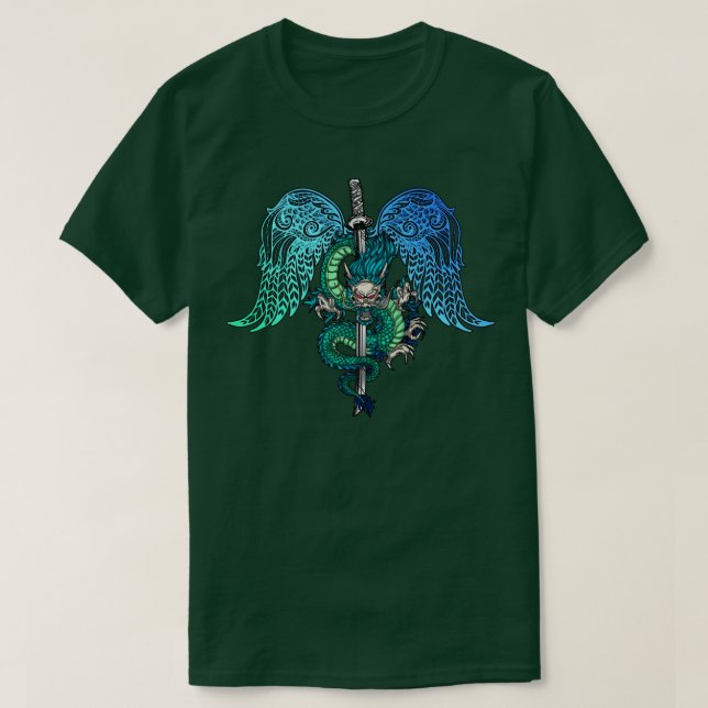 Camiseta Alas del Angel de Espada Dragón (Diseño del anverso)
