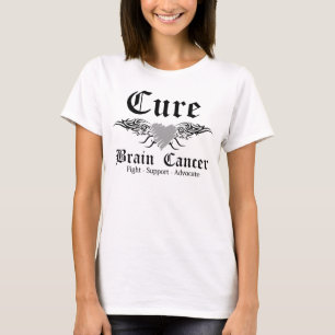 Camiseta Alas del tatuaje del cáncer de cerebro de la