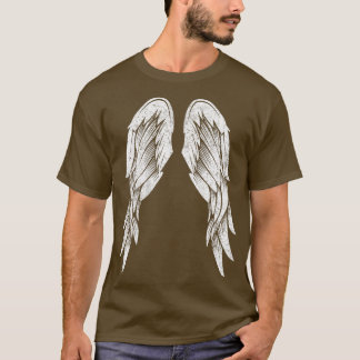 Camiseta Alas en la parte trasera Ángel Alas hacia atrás Im