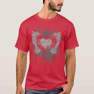 Camiseta Alas estéticas de hadas Y2k Corazón Alt Grunge