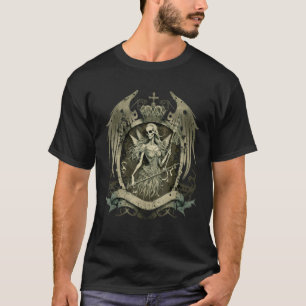 Camiseta Alas estéticas de hadas Y2k Skeleton Alt Grunge