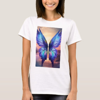Camiseta Alas etéreas: Elegancia abstracta de mariposa