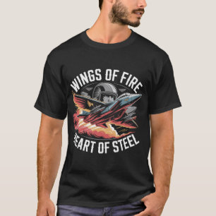 Camiseta Alas F-15 Eagle Wings of Fire Heart of Steel Regal
