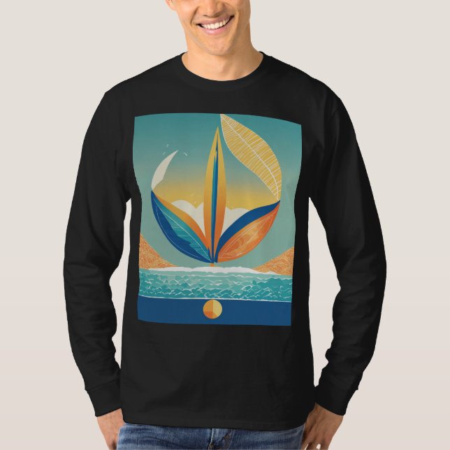 Camiseta Alas fluctuantes: Patrones artísticos de ala de ma (Anverso)