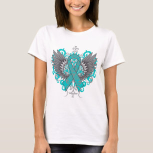 Camiseta Alas frescas del cáncer ovárico