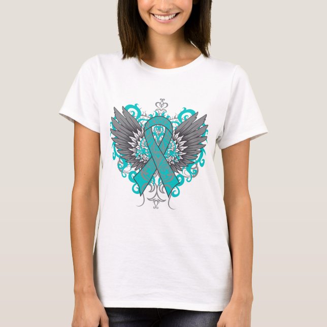 Camiseta Alas Guay de cáncer de ovario (Anverso)